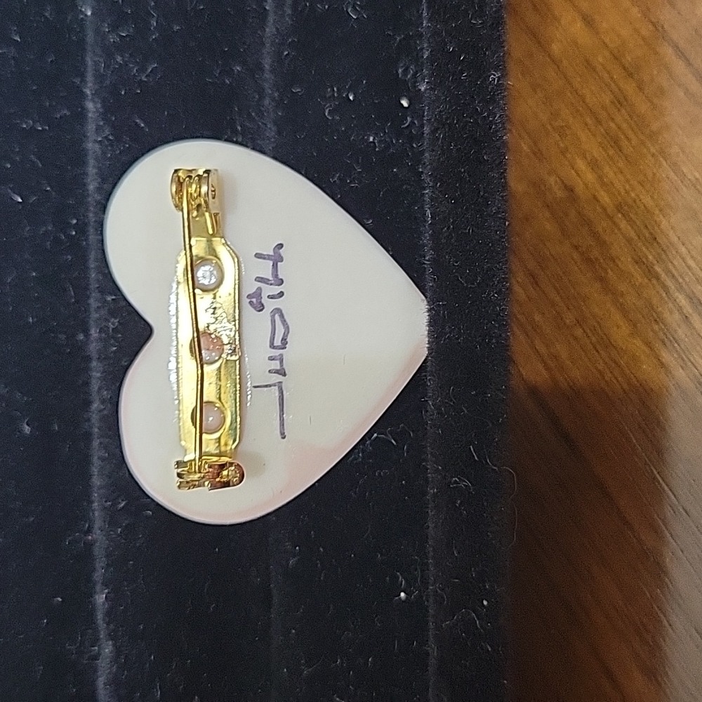 Hand Painted Porcelain Pin - Picture 2 of 2
